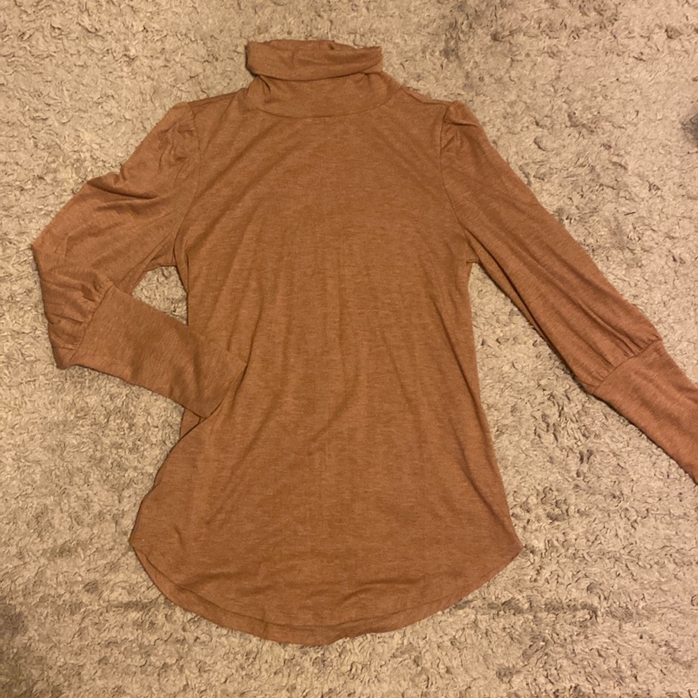 Ann Taylor tan long sleeve turtleneck